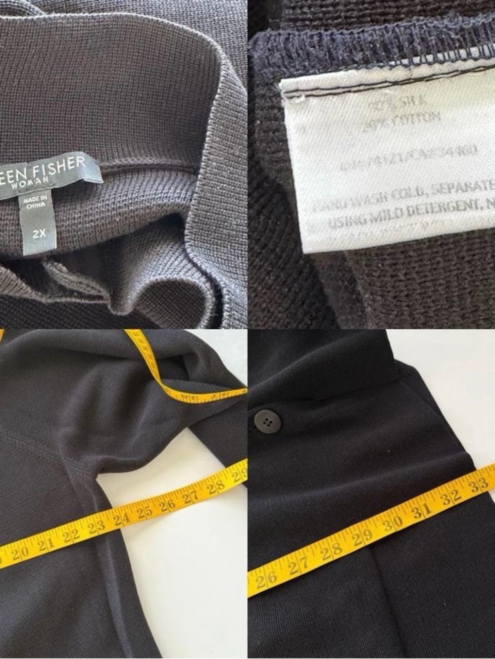Eileen Fisher Silk Cotton Interlock Jacket size 2X. - Picture 7 of 8